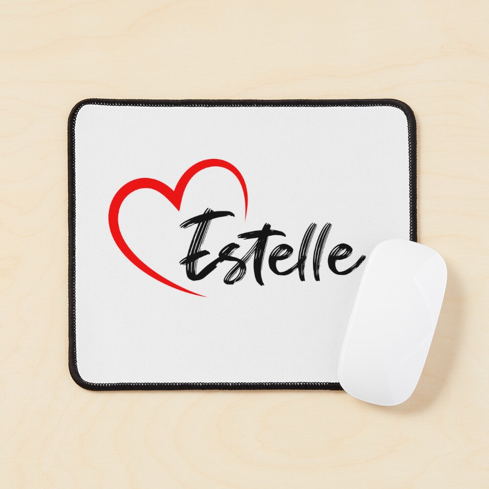 Sweatshirt "I Love Estelle" - Coupe Classique, Col Tissé, 241g - Cadeau Personnalisé Pour Estelle