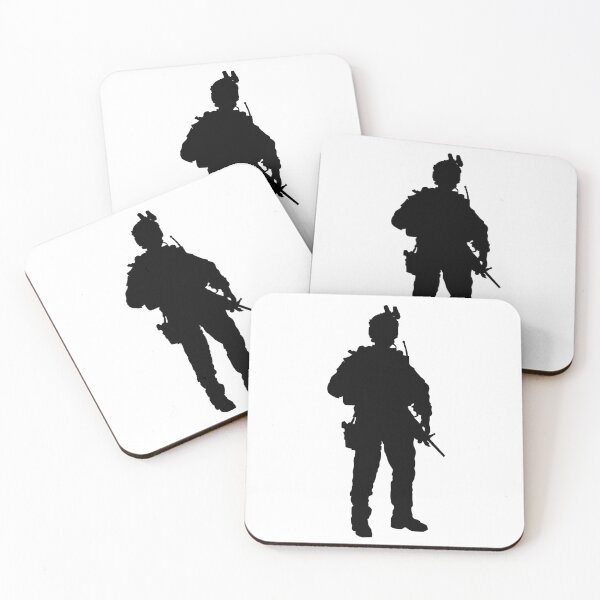 Item preview, Male soldier standing up and in full equipment and armament, fully automatic machine gun in hand such as the special forces, marines army and ksk, GRU, Sajeret. Isolated realistic silhouette designed and sold by Marcin Adrian.