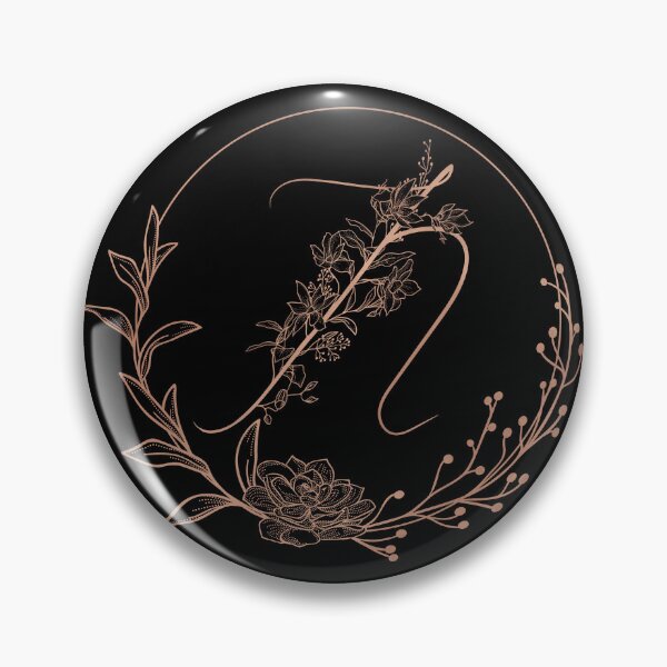 Item preview, Rose Gold Floral Monogram N designed and sold by ModernStyleBoho.