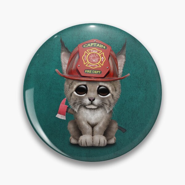 Item preview, Cute Lynx Cub Firefighter designed and sold by JeffBartels.