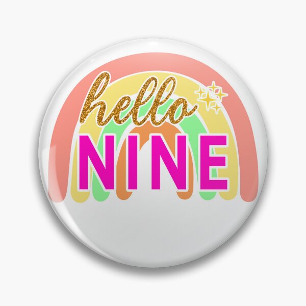 Item preview, Gold Hello Nine   9th Birthday designed and sold by Magik-Art.