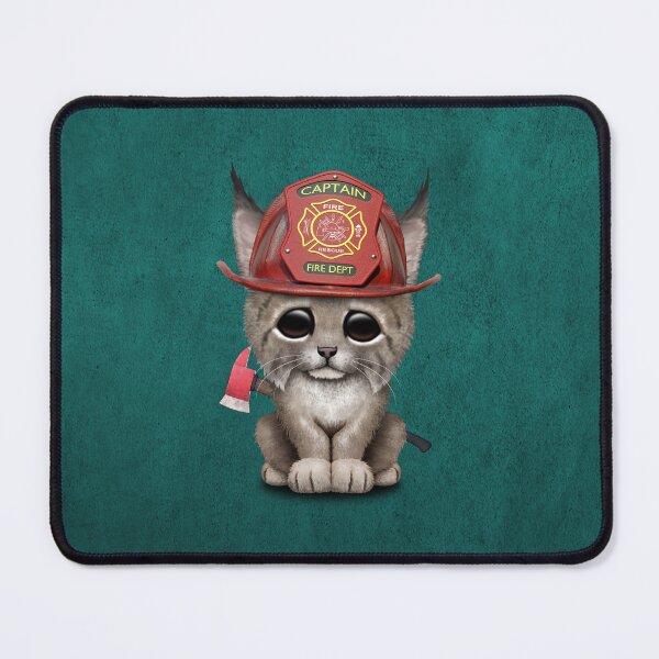 Item preview, Cute Lynx Cub Firefighter designed and sold by JeffBartels.