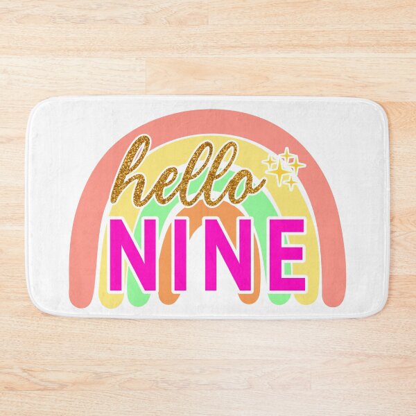 Item preview, Gold Hello Nine   9th Birthday designed and sold by Magik-Art.