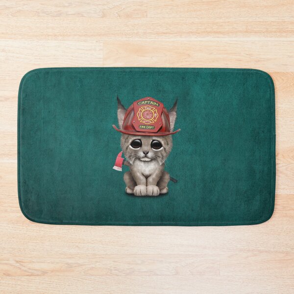 Item preview, Cute Lynx Cub Firefighter designed and sold by JeffBartels.