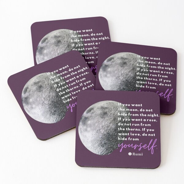 Item preview, Be True to Yourself Motivational Quote | Rumi Moon Quote | Do Not Hide from Yourself | Purple Version designed and sold by CtrlZDigitalD.