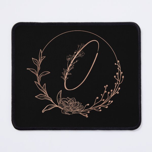 Item preview, Rose Gold Floral Monogram O designed and sold by ModernStyleBoho.