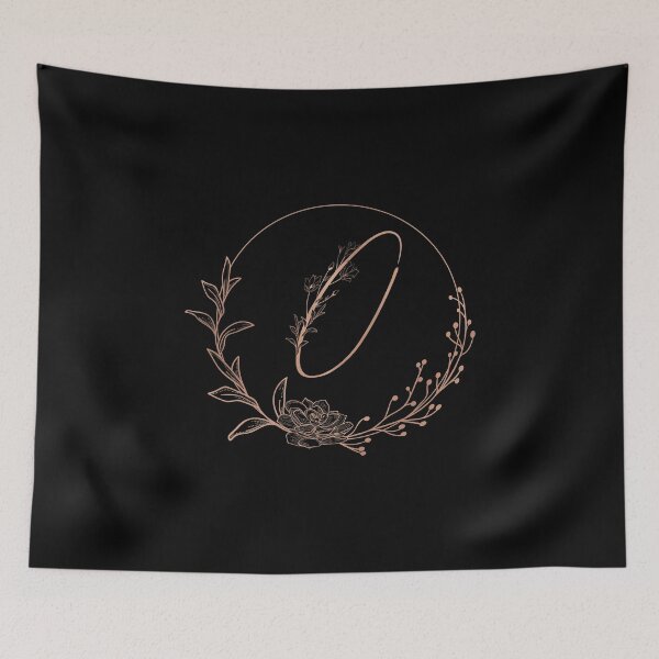 Item preview, Rose Gold Floral Monogram O designed and sold by ModernStyleBoho.