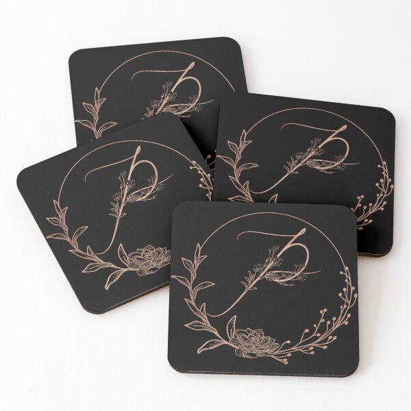 Item preview, Rose Gold Floral Monogram P designed and sold by ModernStyleBoho.