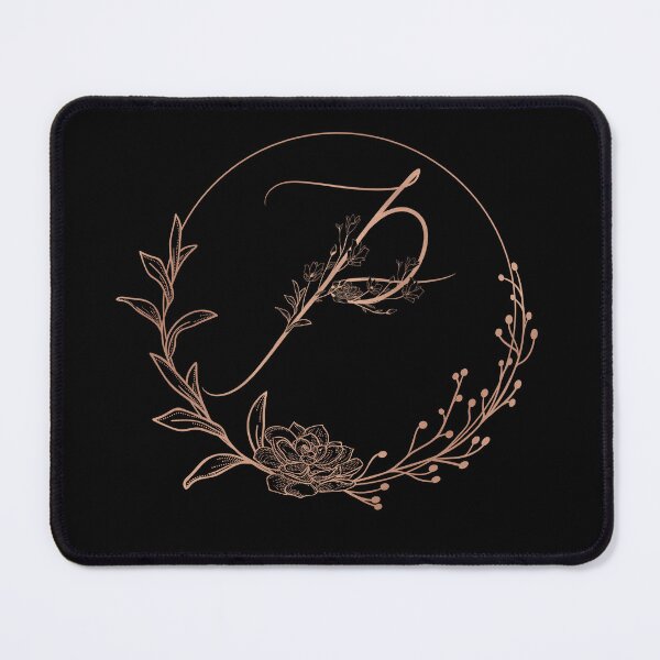 Item preview, Rose Gold Floral Monogram P designed and sold by ModernStyleBoho.