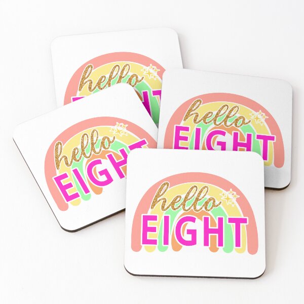 Item preview, Gold Hello Eight   8th Birthday designed and sold by Magik-Art.