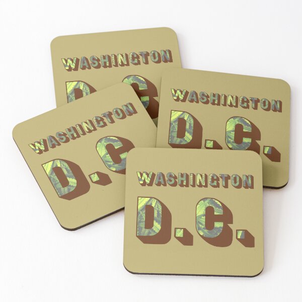 Item preview, Washington D.C. Weed Leaves Shadow Text - Marijuana/Pot/420/Cannabis for Stoners and Cali Smokers designed and sold by SteamParliament.