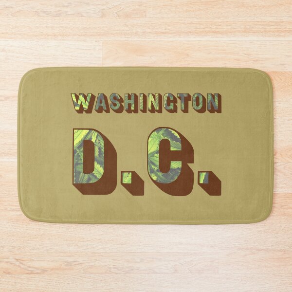 Item preview, Washington D.C. Weed Leaves Shadow Text - Marijuana/Pot/420/Cannabis for Stoners and Cali Smokers designed and sold by SteamParliament.