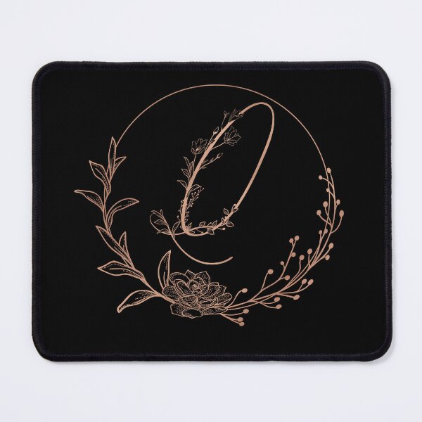 Item preview, Rose Gold Floral Monogram Q designed and sold by ModernStyleBoho.