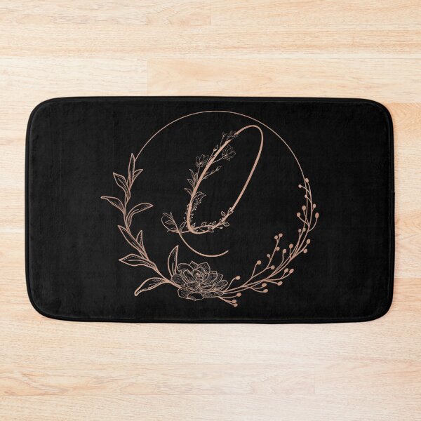 Item preview, Rose Gold Floral Monogram Q designed and sold by ModernStyleBoho.