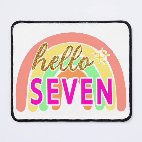 Item preview, Gold Hello Seven   7th Birthday designed and sold by Magik-Art.