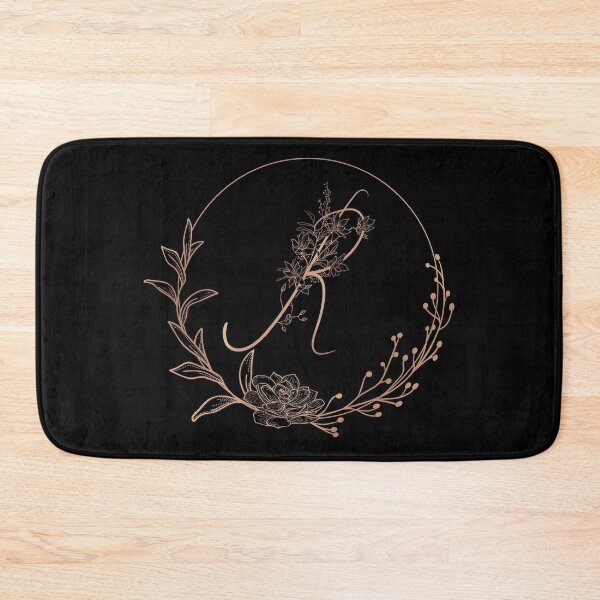 Item preview, Rose Gold Floral Monogram R designed and sold by ModernStyleBoho.