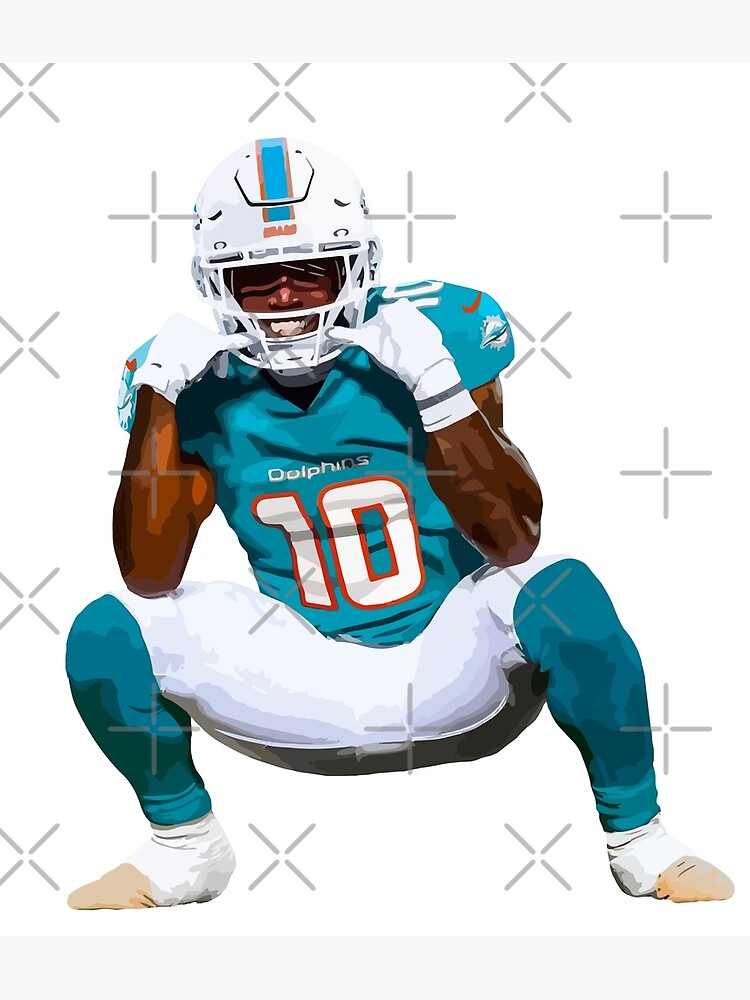 Tyreek Hill Poster Miami Dolphins Canvas Wrap Wall Art 