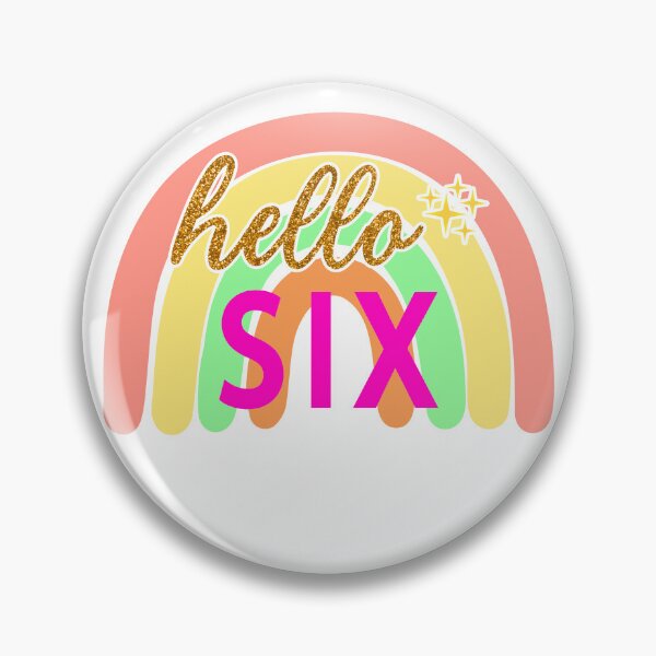 Item preview, Gold Hello Six   6th Birthday designed and sold by Magik-Art.