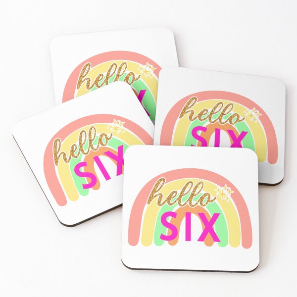 Item preview, Gold Hello Six   6th Birthday designed and sold by Magik-Art.