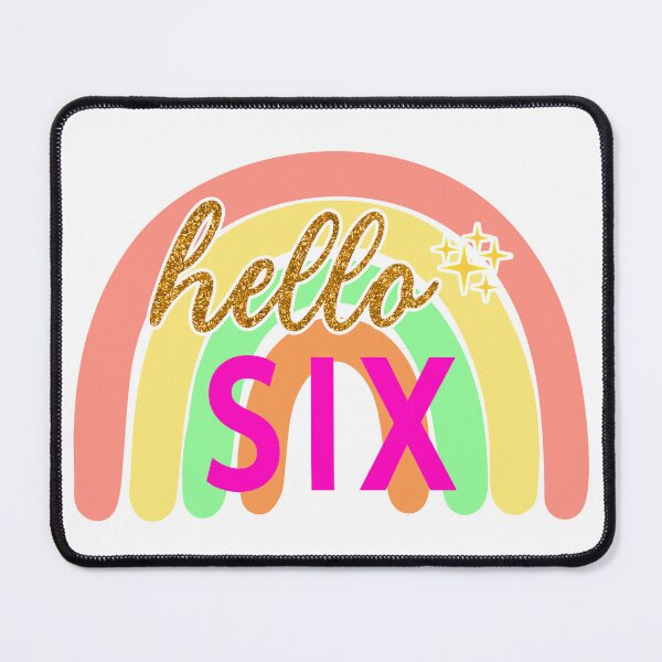 Item preview, Gold Hello Six   6th Birthday designed and sold by Magik-Art.