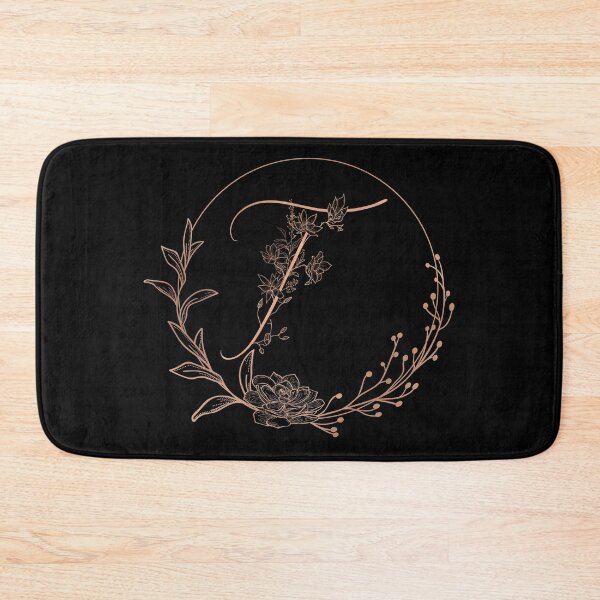 Item preview, Rose Gold Floral Monogram T designed and sold by ModernStyleBoho.
