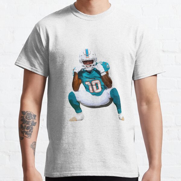 Jevon Holland Miami Dolphins Men's Aqua Name & Number Logo T-Shirt 