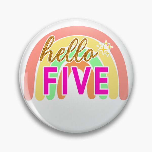 Item preview, Gold Hello Five   5th Birthday designed and sold by Magik-Art.