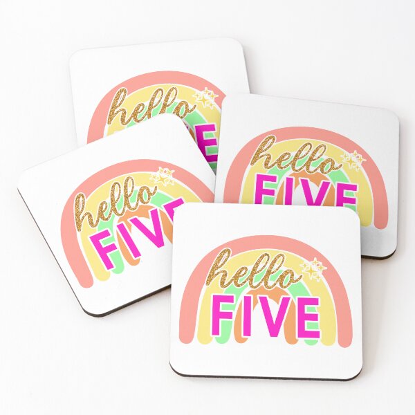 Item preview, Gold Hello Five   5th Birthday designed and sold by Magik-Art.