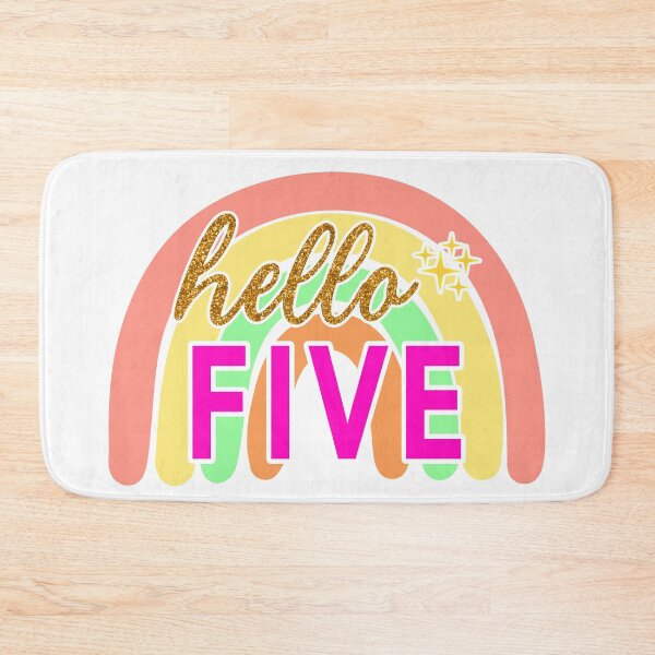 Item preview, Gold Hello Five   5th Birthday designed and sold by Magik-Art.