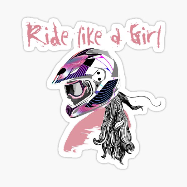 Item preview, Motocross Dirt Bike Girls Tee RIDE LIKE A GIRL designed and sold by alanxgoldberger.