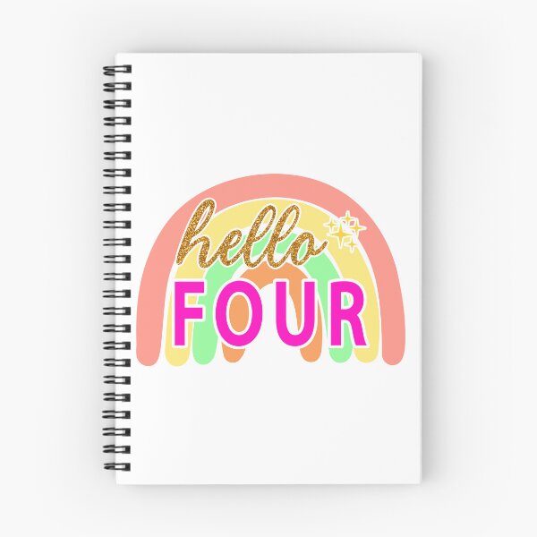 Item preview, Gold Hello Four   4th Birthday designed and sold by Magik-Art.