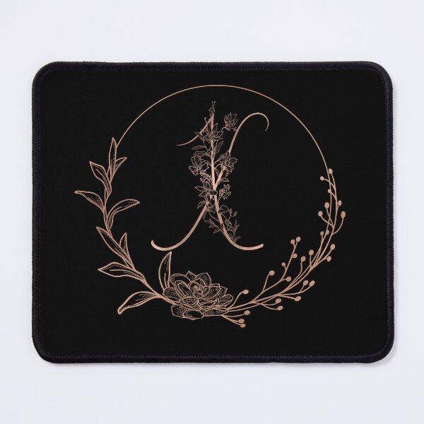 Item preview, Rose Gold Floral Monogram X designed and sold by ModernStyleBoho.
