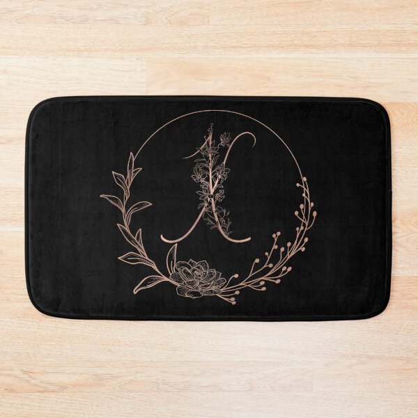 Item preview, Rose Gold Floral Monogram X designed and sold by ModernStyleBoho.