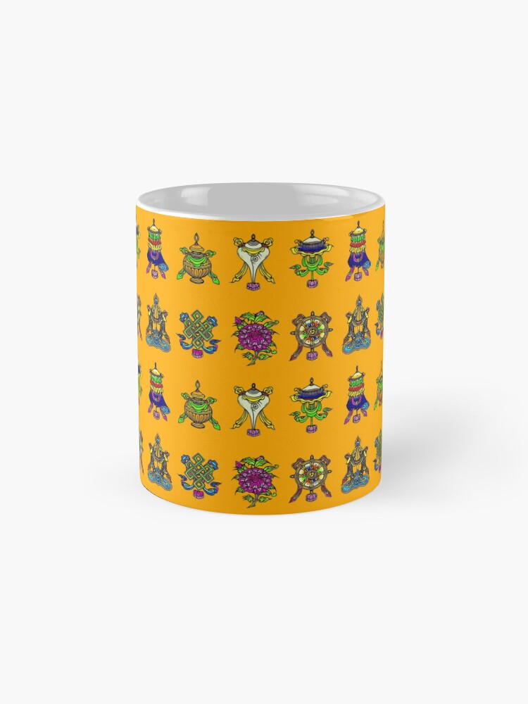 Alternate view of EIGHT AUSPICIOUS SYMBOLS Coffee Mug