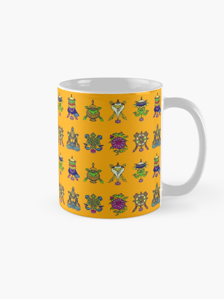 Alternate view of EIGHT AUSPICIOUS SYMBOLS Coffee Mug