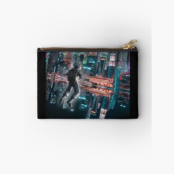 Item preview, Astronaut floating towards a cyber city designed and sold by Mad Crabs Creations.
