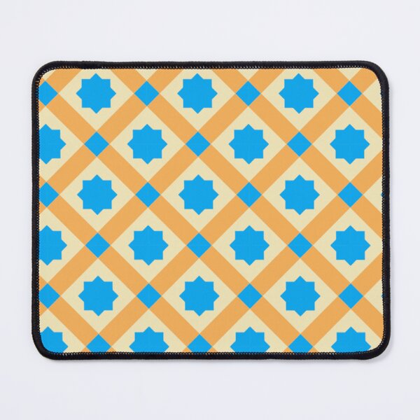 Item preview, SImple Blue and Yellow Geometric Tile Moroccan Pattern designed and sold by CattlettArt.