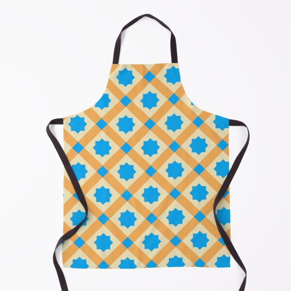 Item preview, SImple Blue and Yellow Geometric Tile Moroccan Pattern designed and sold by CattlettArt.