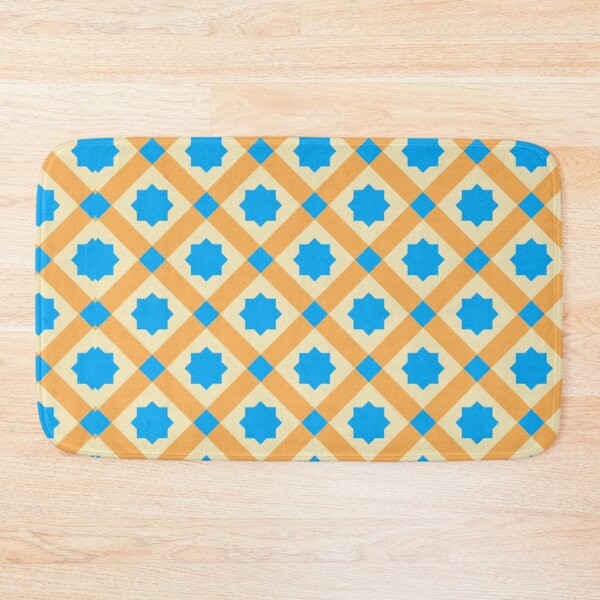 Item preview, SImple Blue and Yellow Geometric Tile Moroccan Pattern designed and sold by CattlettArt.