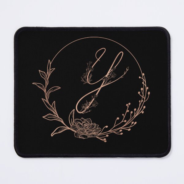 Item preview, Rose Gold Floral Monogram Y designed and sold by ModernStyleBoho.