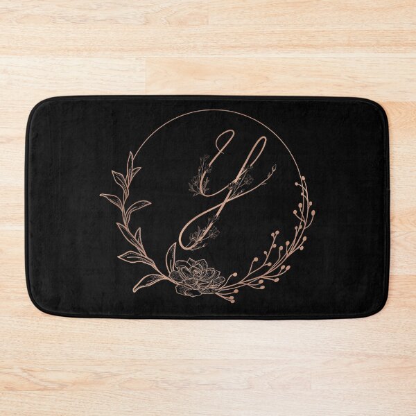 Item preview, Rose Gold Floral Monogram Y designed and sold by ModernStyleBoho.