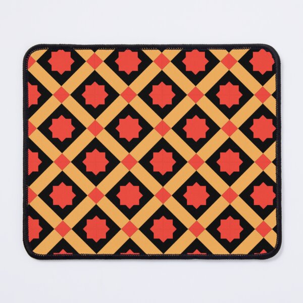 Item preview, SImple Red and Yellow Geometric Tile Moroccan Pattern designed and sold by CattlettArt.