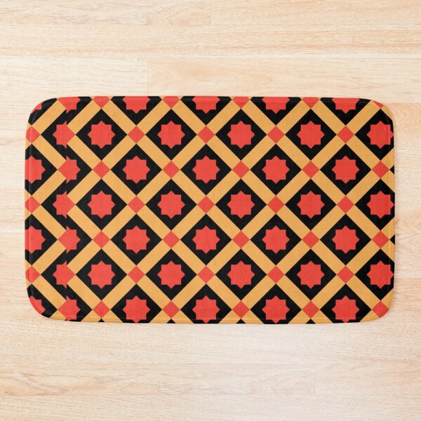 Item preview, SImple Red and Yellow Geometric Tile Moroccan Pattern designed and sold by CattlettArt.