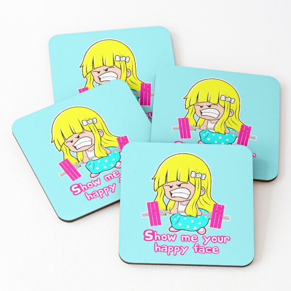 Item preview, Happy weight lifting girl designed and sold by Tim Addison.