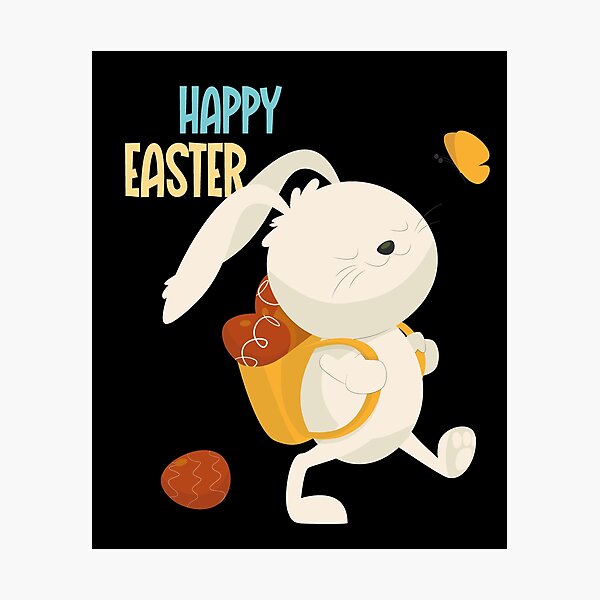 Item preview, Happy Easter Funy Bunny Eggs Hunting Gift For Kids designed and sold by Tatus Brinal.