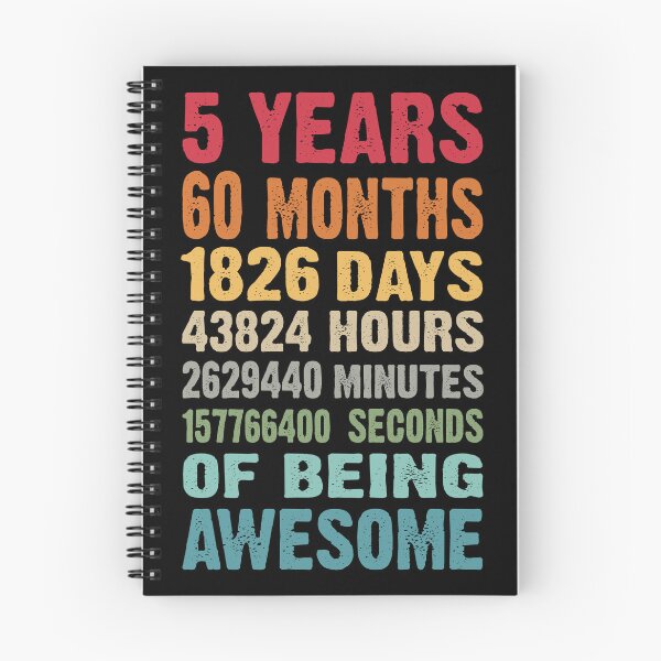 Item preview, 5 Years 60 Months Being Awesome 5th Birthday Teen Gifts designed and sold by JustBeSplendid.