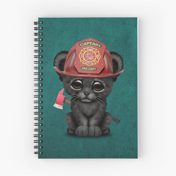 Item preview, Cute Black Panther Cub Firefighter designed and sold by JeffBartels.