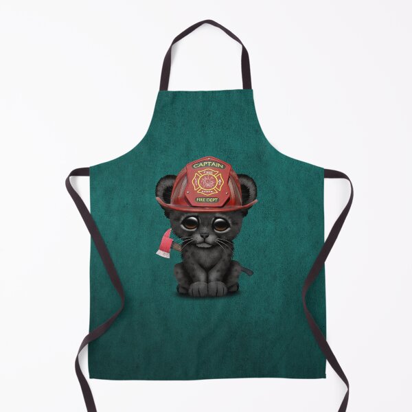 Item preview, Cute Black Panther Cub Firefighter designed and sold by JeffBartels.