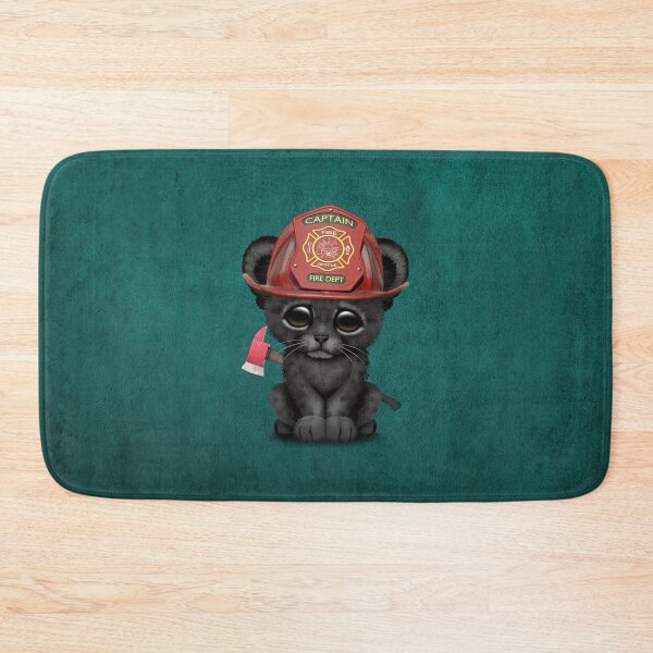 Item preview, Cute Black Panther Cub Firefighter designed and sold by JeffBartels.