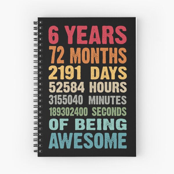 Item preview, 6 Years 72 Months Being Awesome 6th Birthday Teen Gifts designed and sold by JustBeSplendid.